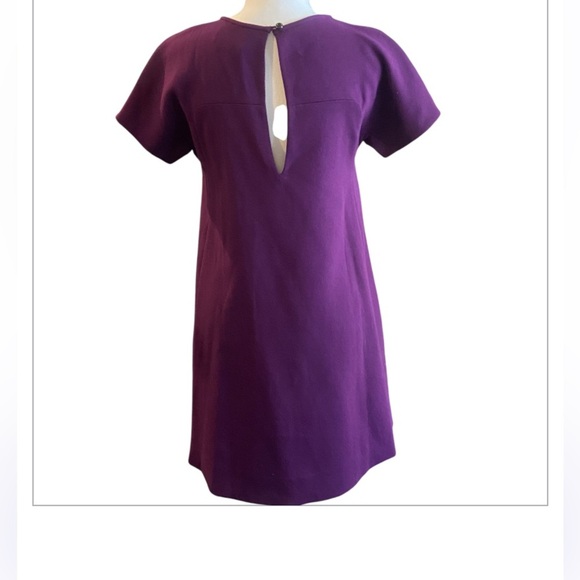 KATE SPADE Bosley Purple Swingy Dress Basic Geometry Solid Pockets A-Line Size 0 - Picture 4 of 9